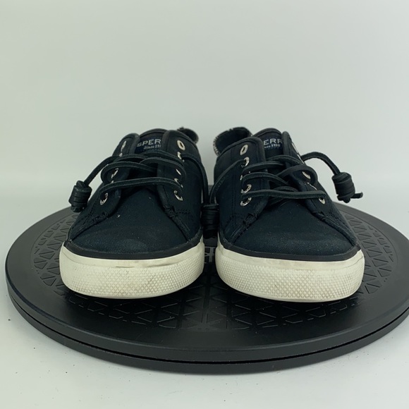 Sperry Top-Sider Seacoast Isle Black Canvas Comfort Shoes Women's Size 9 - Picture 2 of 11